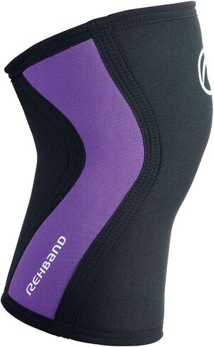 Rehband Knee Sleeve 3mm Neoprene, Lightweight Knee Brace for Endurance and Ball Sports, Unisex Compression Starter Knee-Sleeves, Breathable Running Knee Support, Colour:Black - 1 Pair, Size:Large in Saudi Arabia