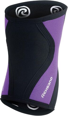 Rehband Knee Sleeve 3mm Neoprene, Lightweight Knee Brace for Endurance and Ball Sports, Unisex Compression Starter Knee-Sleeves, Breathable Running Knee Support, Colour:Black - 1 Pair, Size:Large in Saudi Arabia