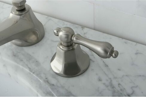 Kingston Brass KS4467AL 8 in. Widespread Bathroom Faucet, Brushed Brass in Saudi Arabia