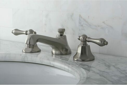Kingston Brass KS4467AL 8 in. Widespread Bathroom Faucet, Brushed Brass in Saudi Arabia