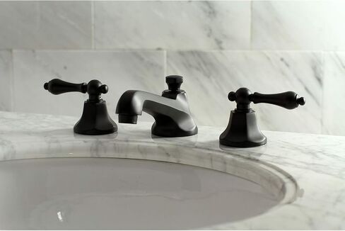Kingston Brass KS4467AL 8 in. Widespread Bathroom Faucet, Brushed Brass in Saudi Arabia