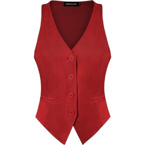 MINTLIMIT Womens Waistcoat Vest Fashion Dressy Button Up V-Neck Sleeveless Racerback Tuxedo Suit Vests with Pocket