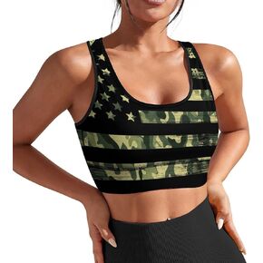 Sports Bras for Women with Removable Pads Yoga Crop Tank Tops Fitness Exercise Workout Running Top