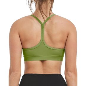 Women 's A–C Cups Y Back Sports Bras Spaghetti Strap Low Impact Racerback Padded Yoga Running Workout Bra