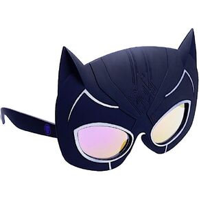 Sun-Staches Officially Licensed Lil' Character Black Panther Toy, Black, White, One Size SG3382