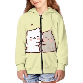 Hinthetall Girls Hoodies 2023 Fall Jacket Teen Girls Sweater Long Sleeve Sweatshirts Casual Dressy Tops Zip Up Trendy Clothes