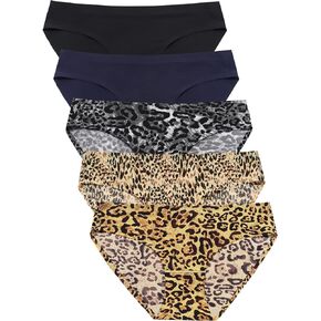 AYMEFF Seamless Underwear For Women Panties Breathable Stretch Bikini Hipster Panty- 5 Pack
