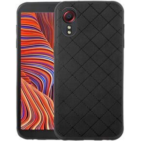 ELISORLI Compatible with Samsung Galaxy Xcover 5 Case Rugged Thin Slim Cell Accessories Anti-Slip Fit Rubber TPU Mobile Phone Protection Silicone Full Body Cover for Gaxaly X Xcover5 Women Men Black