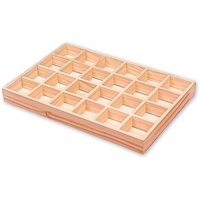 The Display Guys - Stackable Jewelry Tray and Organizer - for Drawers, Dressers, Store Display (7 Ring Rolls, Bamboo Suede)