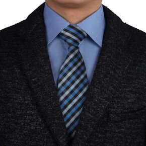 EPOINT Black Tie Jacquard Silk Long-Tie Wedding Extra Wrinkle-Free Floral