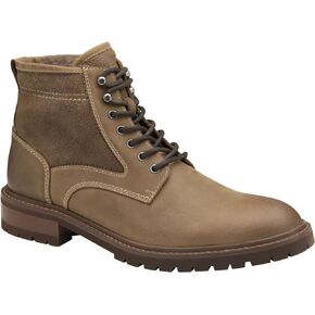 Johnston & Murphy Men’s Barrett Plain Toe Shearling Boot | Casual Boots | Full-Grain Leather or Suede | Advanced Cushioning