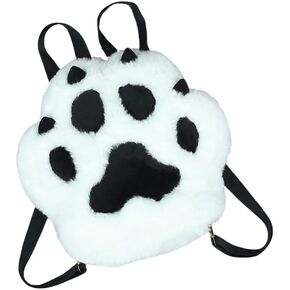 Women Backpack Cute Kitten Paw Bag Cute Plush Animal Paw Backpack