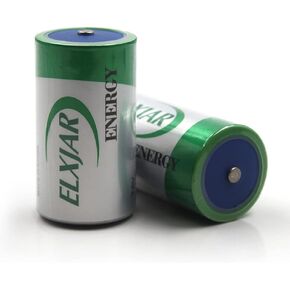 (2-Pack) 3.6V 8500mAh C-Size Lithium Thionyl Chloride Battery Replacement for Xeno XL-145F, ER26500 with Button Top