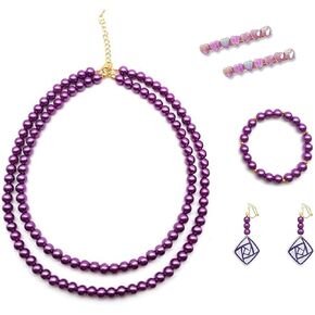 FUMY Asha Princess Accessories Princess Girls Asha Dress Up Accessories Set Birthday Party Gifts Princess Necklace Bracelet Earrings in Kuwait