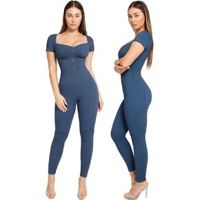 Popilush Faux Denim Jumpsuit Shapewear Jumpsuit - for Women Tummy Control