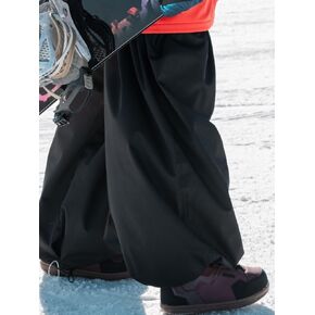 DOOREK Super Baggy Style Snow Pants for Men Women Insulated Ski Pants Unisex 3L Fabric Waterproof Cargo Snow Pants