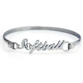 Stainless Steel Softball Bracelet | Softball Jewelry by ChalkTalk SPORTS