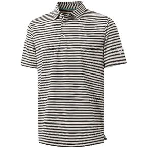 M MAELREG Golf Shirts for Men Short Sleeve Dry Fit Casual Striped Performance Moisture Wicking Collared Mens Polo Shirts