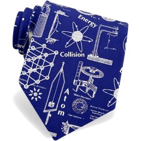 Men's Blue Elements & Instruments of Nuclear Physics Necktie Tie Neckwear