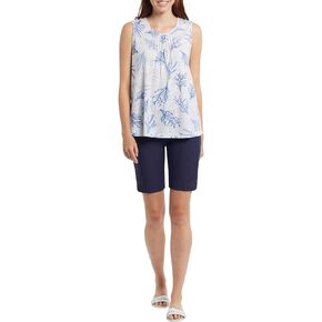 Tribal Women's Flatten It Pull on Short W/Snap Slit