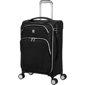 it luggage Expectant 22" Softside Checked 8 Wheel Spinner, Black