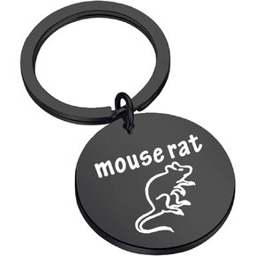 CENWA Mouse Rat Keychain Funny TV Show Gift Leslie Knope, Ron, Andy