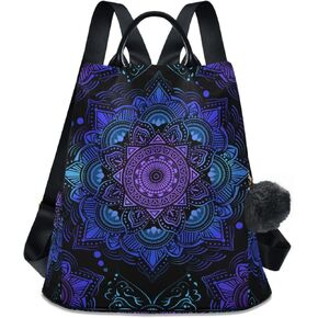 ALAZA African Print Geometric Pattern Ethnic Brown Backpack Purse for Women Anti Theft Fashion Back Pack Shoulder Bag in Kuwait