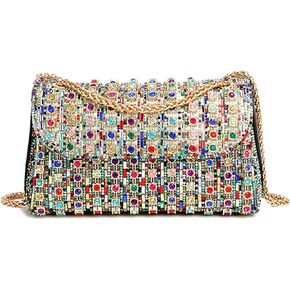 Rhinestones Clutch Purses for Women Chain Shoulder Bags Sparkly Evening Bags for Cocktail Prom Party Wedding