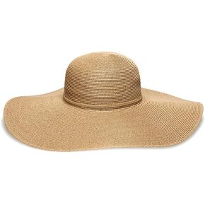 Physician Endorsed Women's Sophia Straw Floppy Hat, Toast