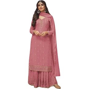 مجموعة Prija جاهزة لارتداء ملابس الزفاف الهندية الباكستانية وملابس الحفلات المصممة Palazzo Straight Salwar Suit للنساء