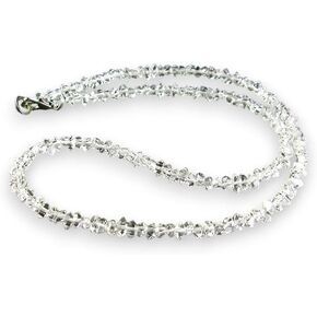 Herkimer Diamond Quartz Necklace Beads From New York - 17"