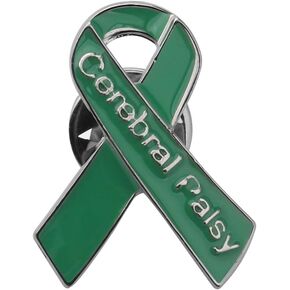 Cerebral Palsy Awareness Ribbon Pin Cerebral Palsy Awareness Month Gifts Green Ribbon Pin