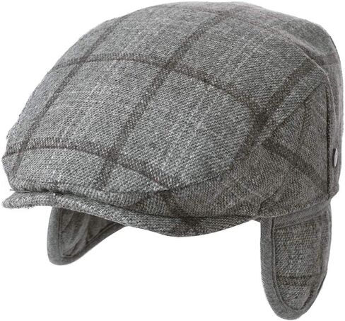 XL XXL Oversized Mens Duckbill Newsboy Flat Caps Trapper Wool Ivy Cap Earflap Golf Driver Hunting in Saudi Arabia
