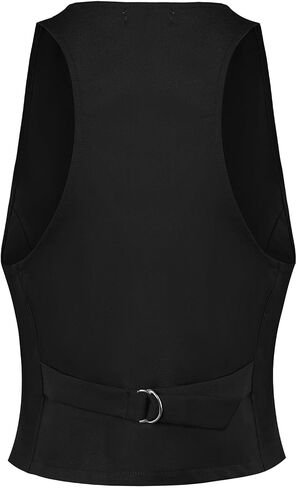 MINTLIMIT Womens Waistcoat Vest Fashion Dressy Button Up V-Neck Sleeveless Racerback Tuxedo Suit Vests with Pocket in Kuwait