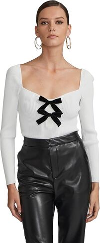 بلوزة كورالي مخملية على شكل فيونكة للسيدات in Kuwait