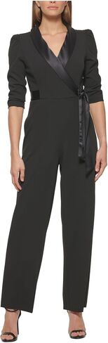 DKNY womens Long Sleeve Crepe With Satin CollarCasual Dress in Saudi Arabia