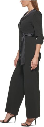 DKNY womens Long Sleeve Crepe With Satin CollarCasual Dress in Saudi Arabia