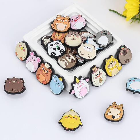 Friaphy 31 PSC Cute Cartoon Animal Cave Buckle for Shoe Charms, Hand Bracelets and Wristbands for Kids and Girls in Saudi Arabia