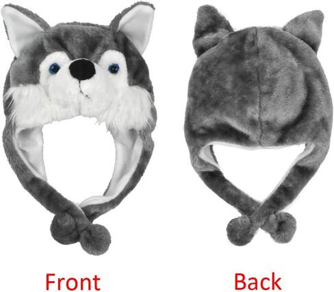 Animal Plush Hats Cute Funny Winter Beanies for Boys Girls Women Men Halloween Party Costume Cosplay Dress Up in Saudi Arabia