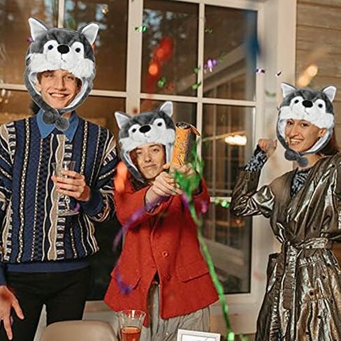 Animal Plush Hats Cute Funny Winter Beanies for Boys Girls Women Men Halloween Party Costume Cosplay Dress Up in Saudi Arabia