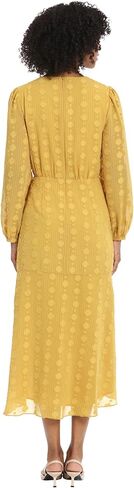 Maggy London Women's Plus Size V-Neck Surplus Bodice Faux Wrap High-Low Dress Event Occasion Guest of Wedding in Saudi Arabia