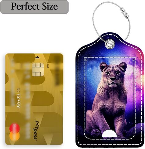 2 Pcs Luggage Tag for Suitcase, Beautiful Black Girl Unique Leather Suitcase Tags with Full Privacy Cover Stainless Steel Loop for Women Men Travel Baggage Bag Backpack in Saudi Arabia