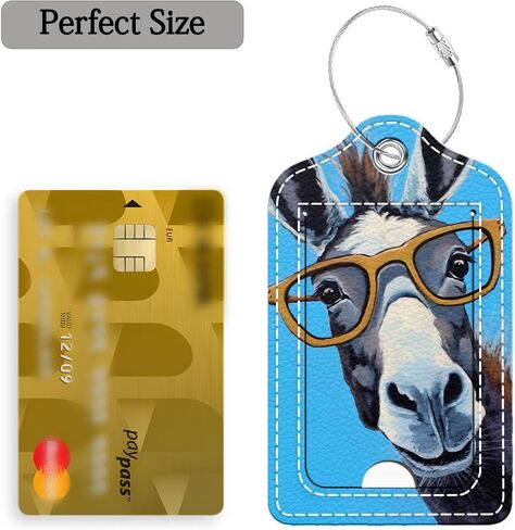 2 Pcs Luggage Tag for Suitcase, Beautiful Black Girl Unique Leather Suitcase Tags with Full Privacy Cover Stainless Steel Loop for Women Men Travel Baggage Bag Backpack in Saudi Arabia
