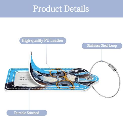 2 Pcs Luggage Tag for Suitcase, Beautiful Black Girl Unique Leather Suitcase Tags with Full Privacy Cover Stainless Steel Loop for Women Men Travel Baggage Bag Backpack in Saudi Arabia