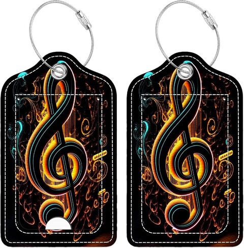 2 Pcs Luggage Tag for Suitcase, Beautiful Black Girl Unique Leather Suitcase Tags with Full Privacy Cover Stainless Steel Loop for Women Men Travel Baggage Bag Backpack in Saudi Arabia