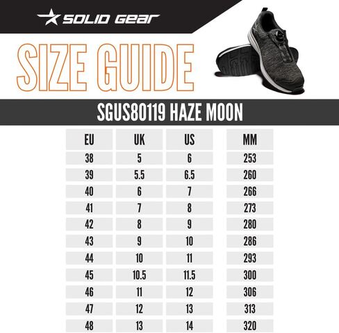 Solid Gear Men's Haze Moon Safety Shoes, Black, 8 in Saudi Arabia