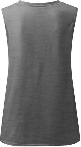Fronage Women's Rhinestone Skull Tank Tops Loose Graphic V Neck Sleeveless Tee Shirt in Saudi Arabia