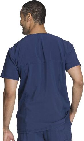 Cherokee Infinity Men Scrubs Set CK900A V-Neck Top & CK200A Fly Front Pant, Navy- L Top/L Pant in Saudi Arabia
