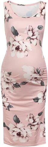 Sleeveless Floral Maternity Dress in Saudi Arabia