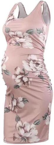 Sleeveless Floral Maternity Dress in Saudi Arabia